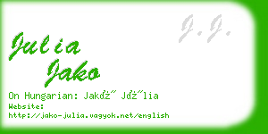 julia jako business card